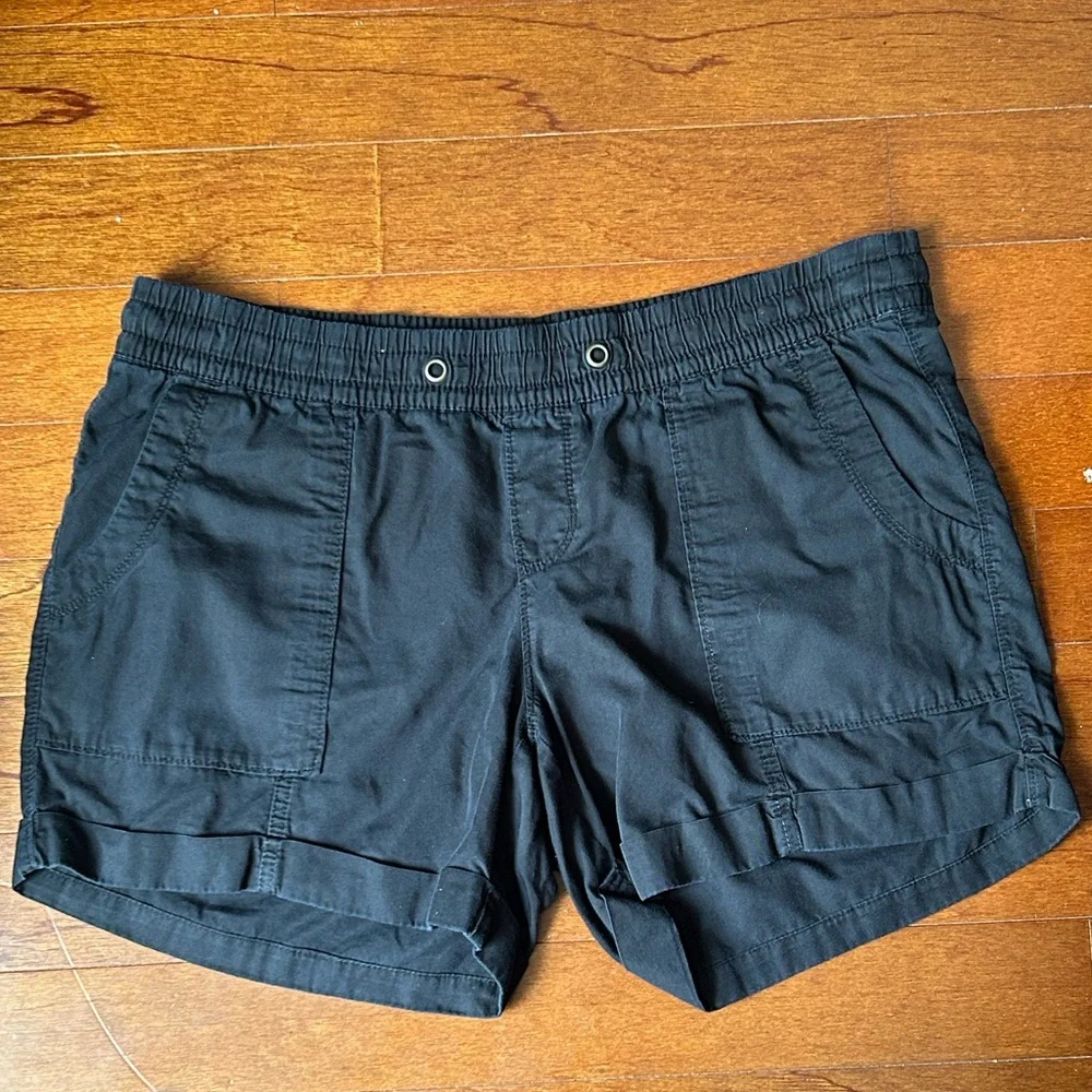 Old Navy Cotton Blend Pull On Shorts Womens XXL Black Casual Lounge Resort